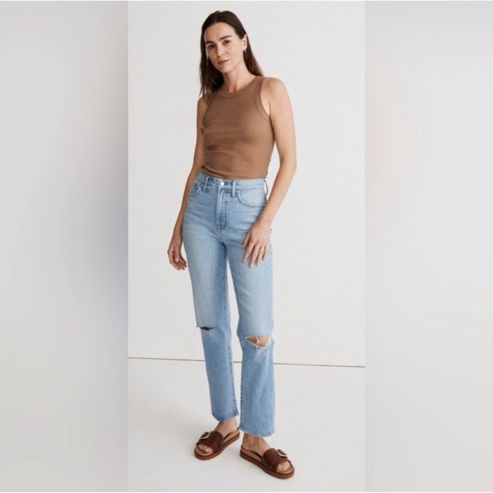 Madewell The Perfect Vintage Straight Jeans Westanna Wash Women's Size 26 NWT